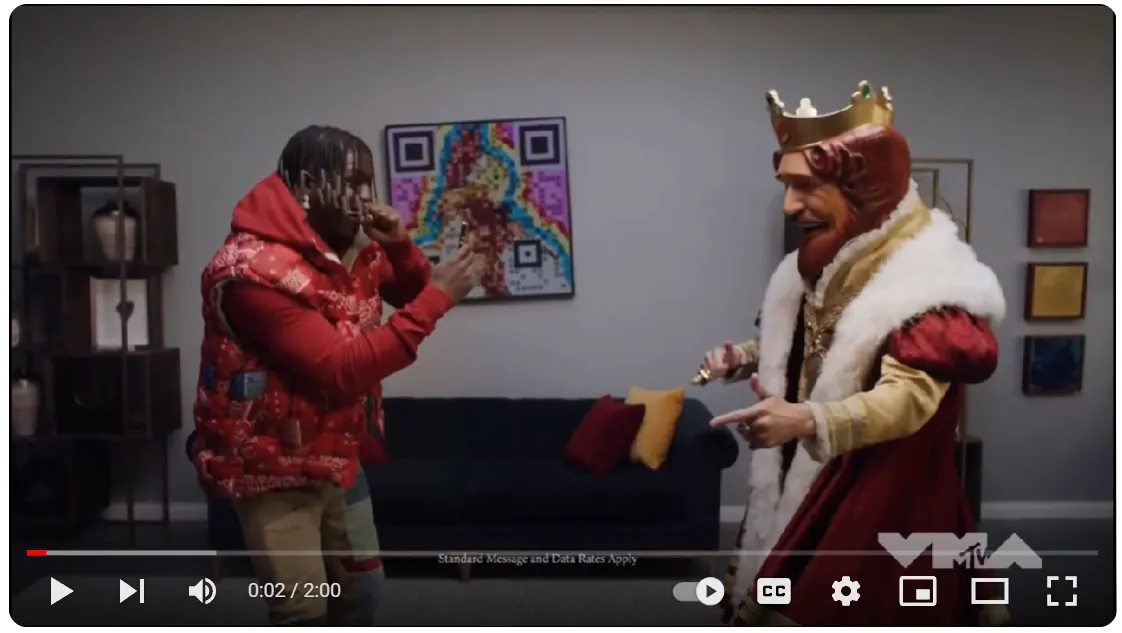 Burger King ran a series of TV Commercials during the MTV VMA’s in 2020 incorporating a QR Code