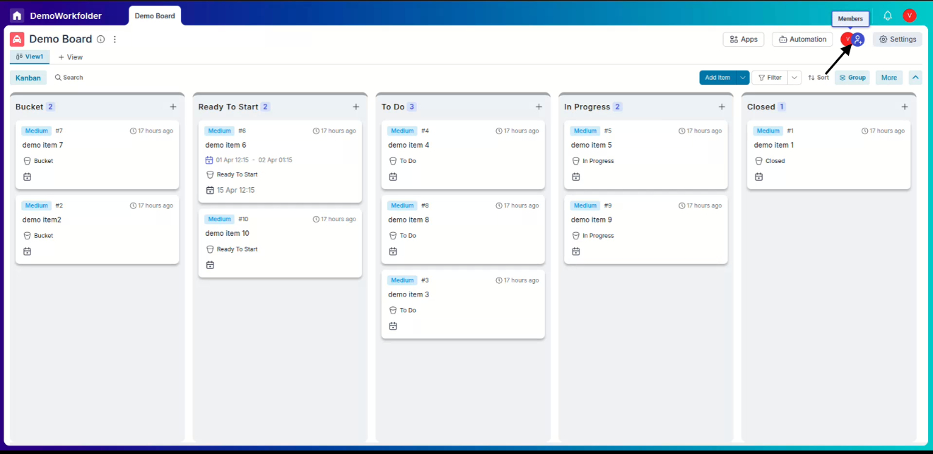 Choose Blank board, start from scratch option to create a board from scratch.