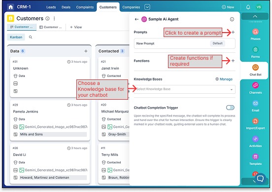 AI Calling entry point in Pronnel navigation