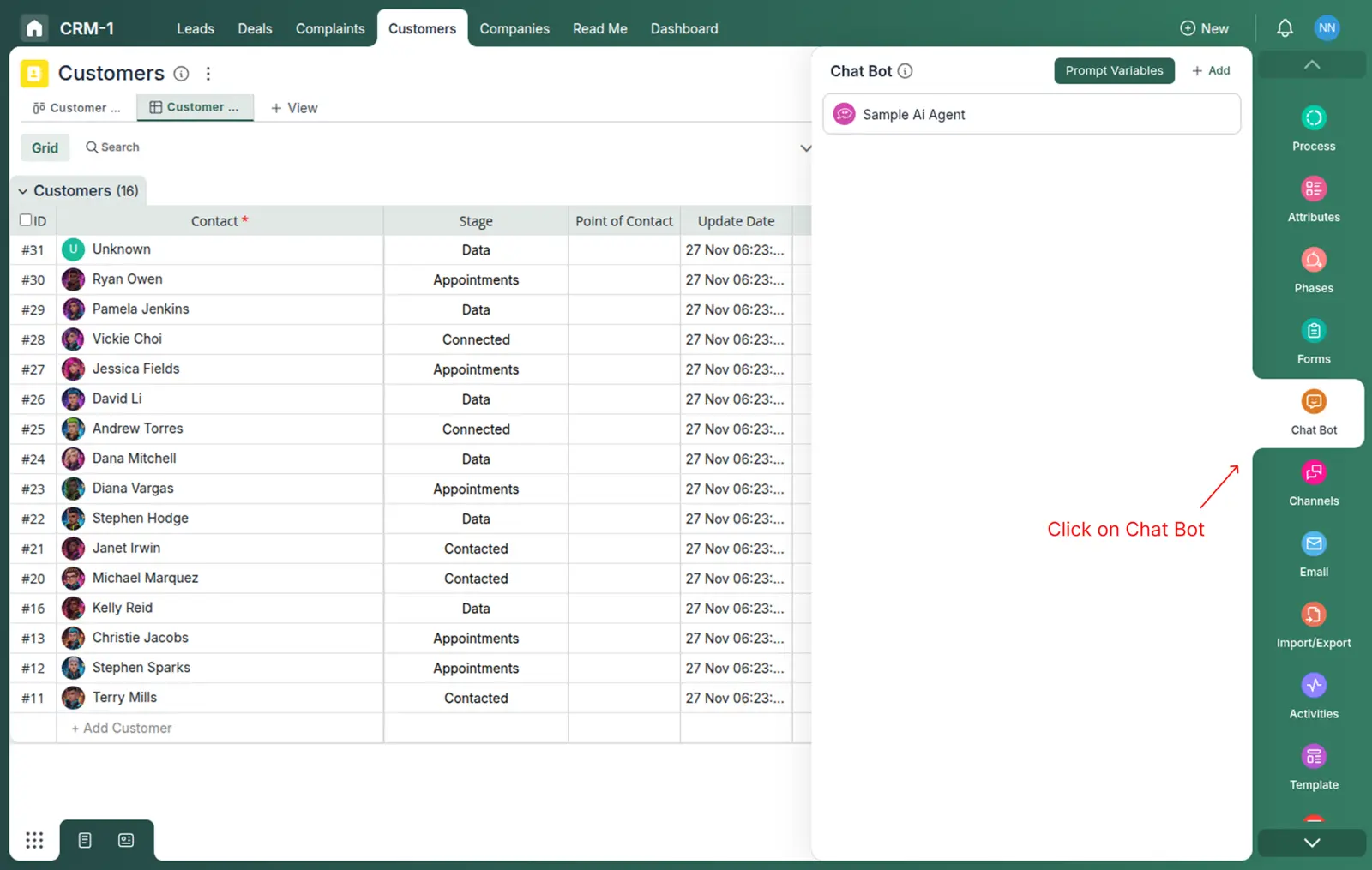 Configure chatbot in Pronnel