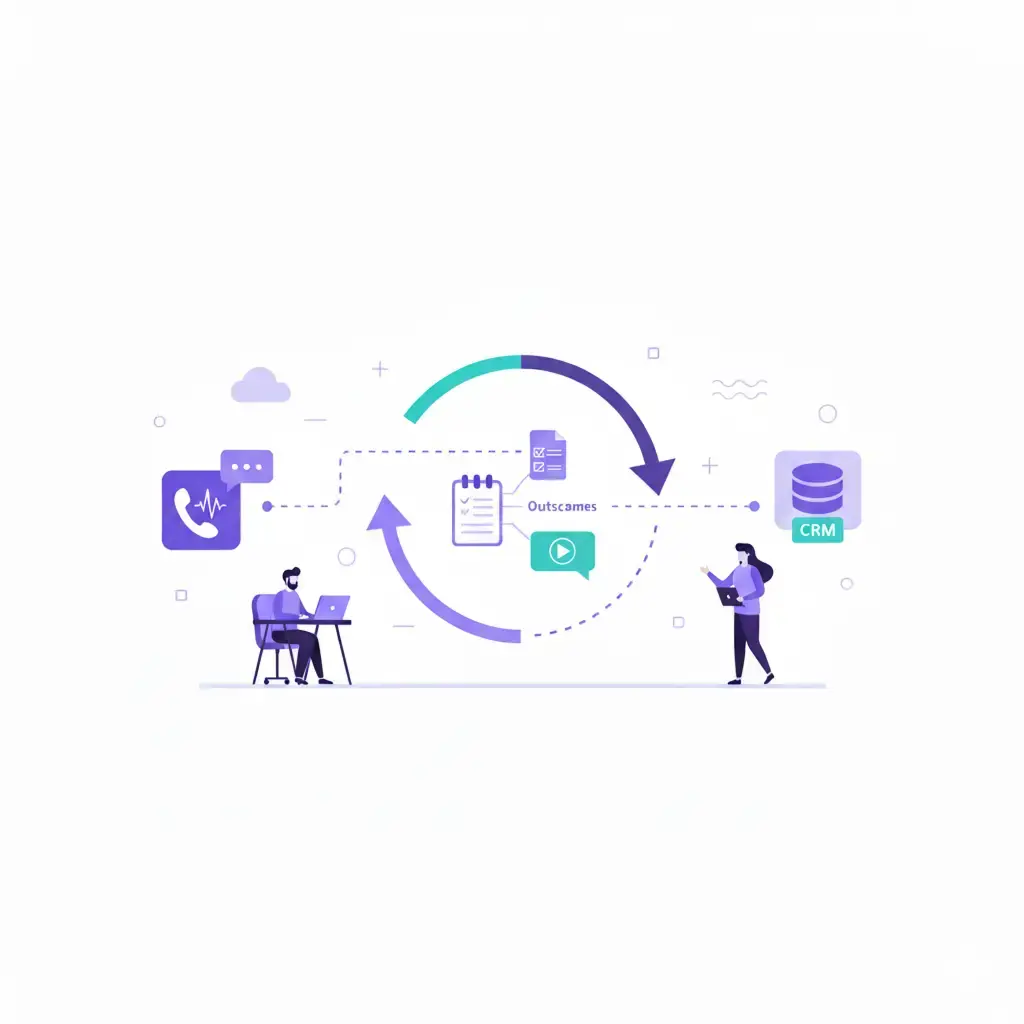 Automatic CRM sync UI.