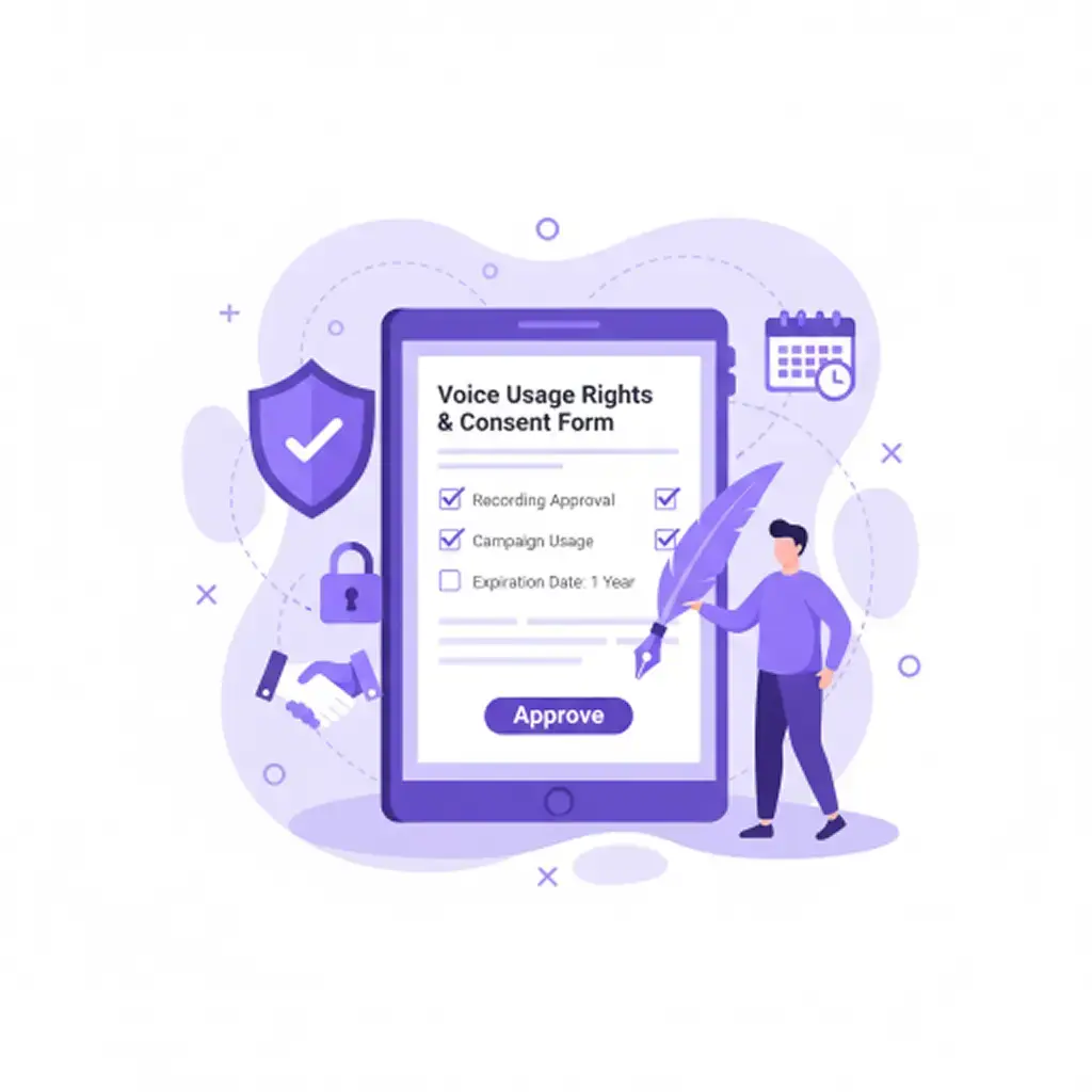 Consent and approval workflow for brand voice.