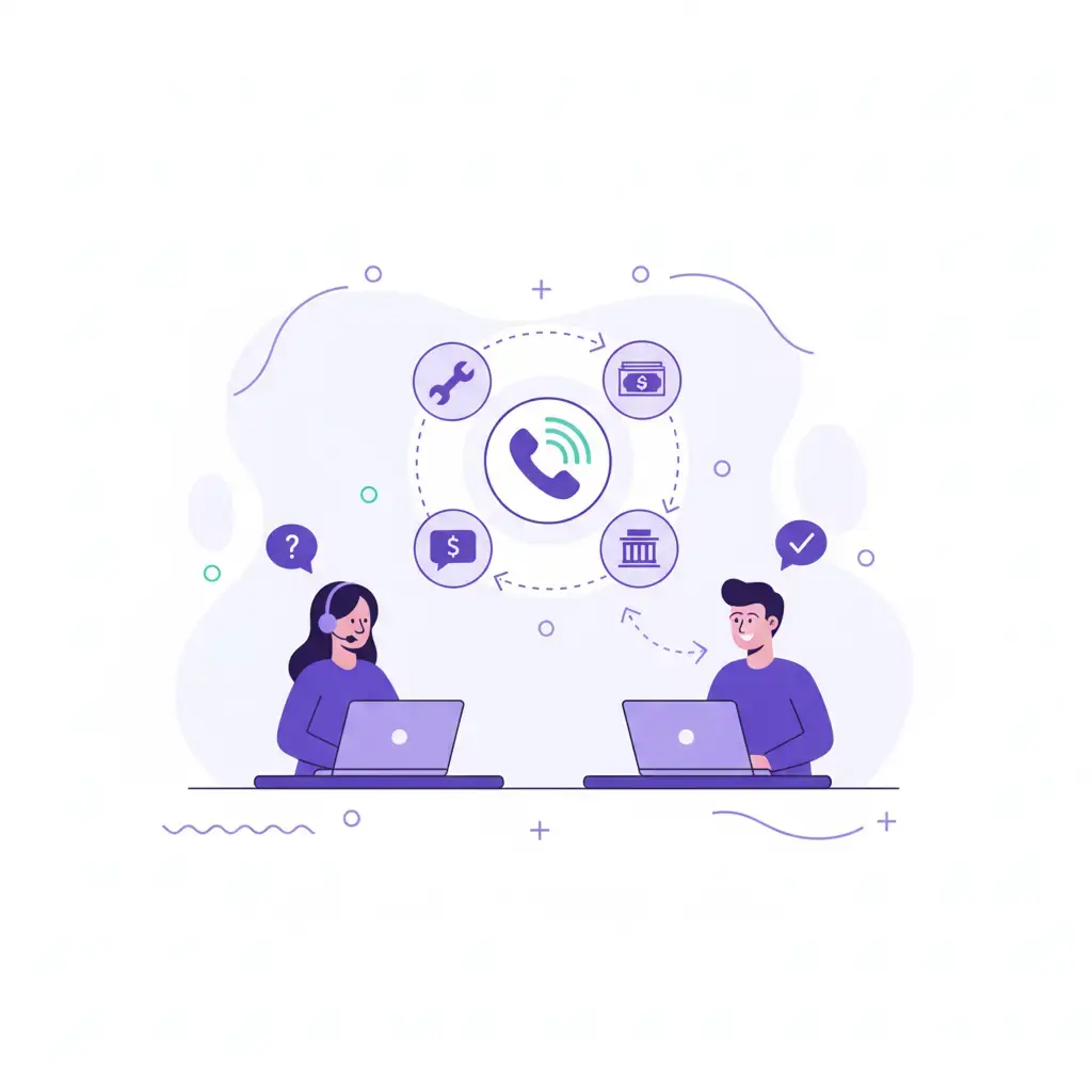 Warm transfer workflow.