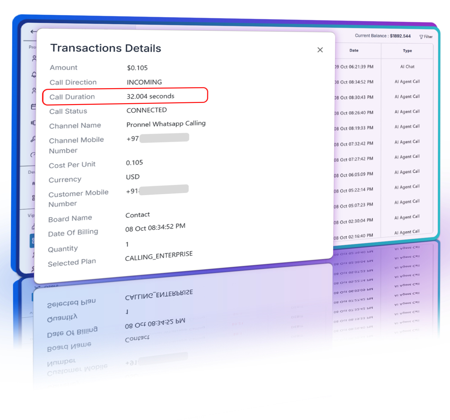 Search transcripts, QA, and export tools.
