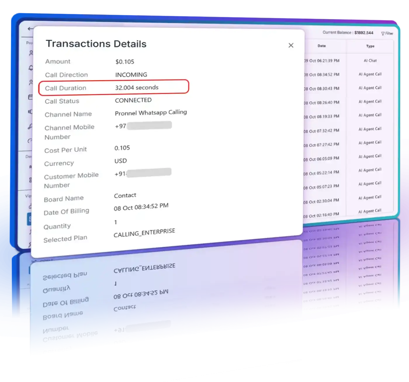 Search transcripts, QA, and export tools.