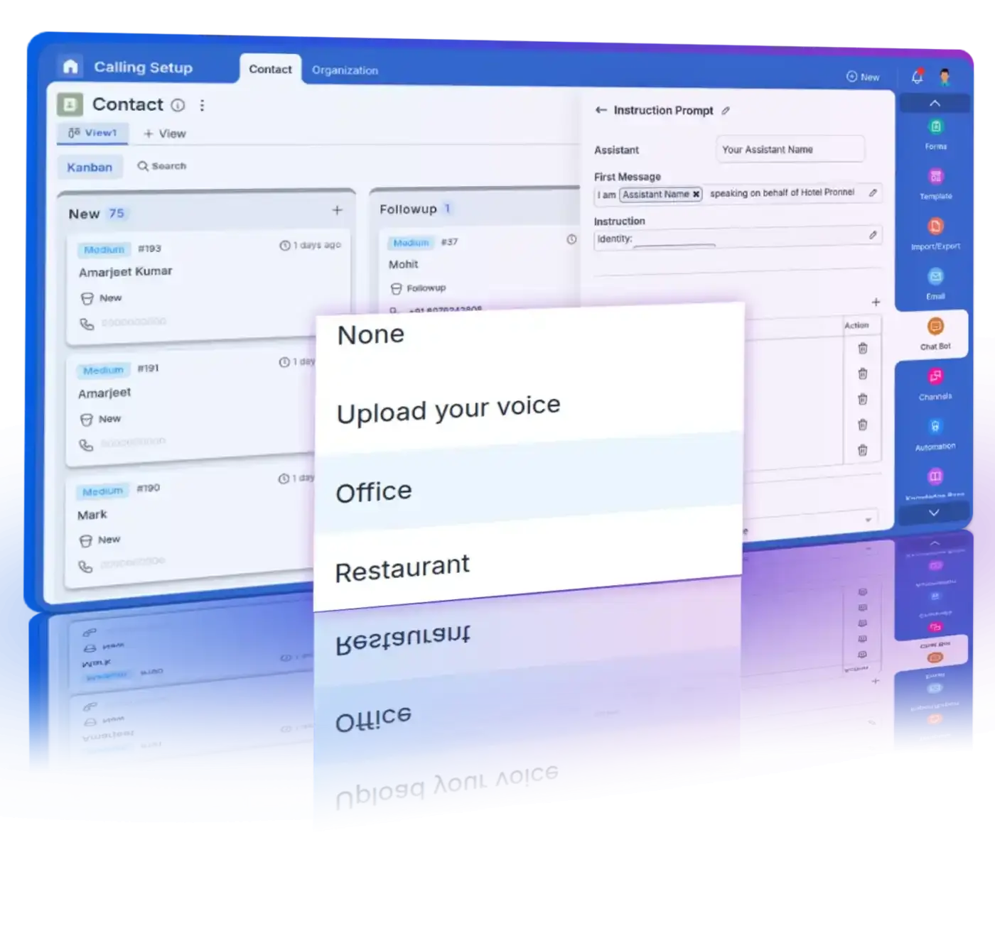 Choose ambience and control volume per step.