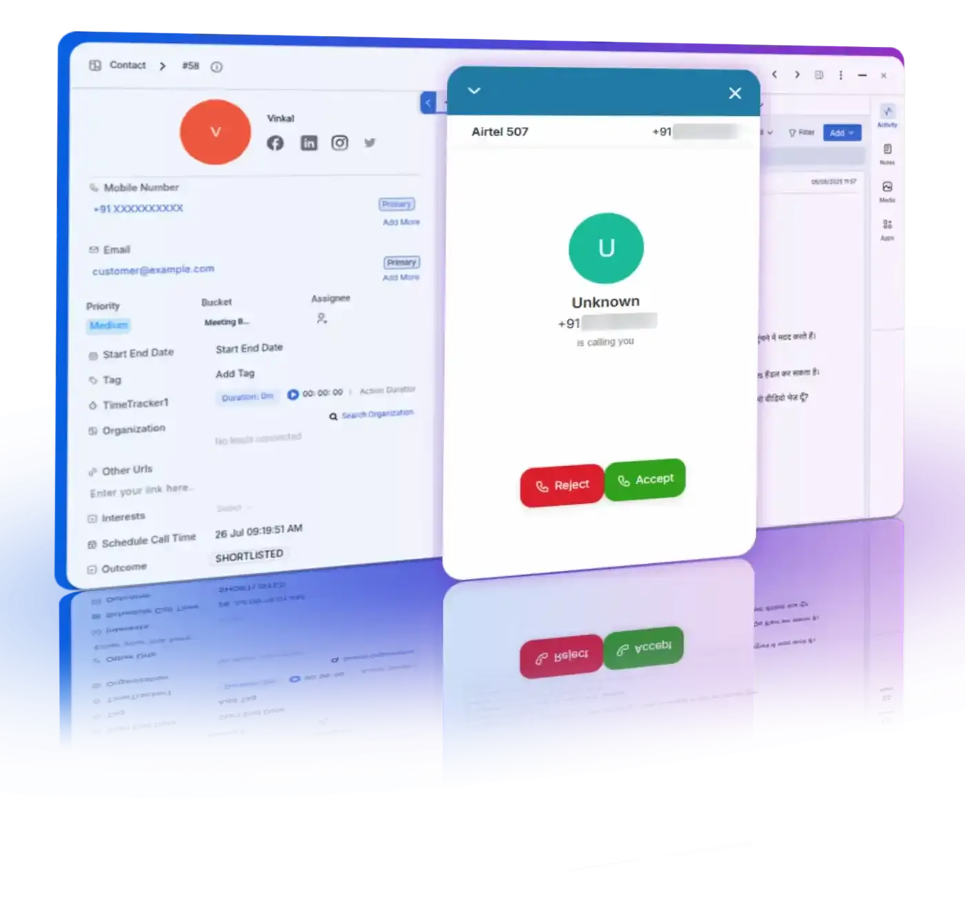 Human transfer with context panel for agents.