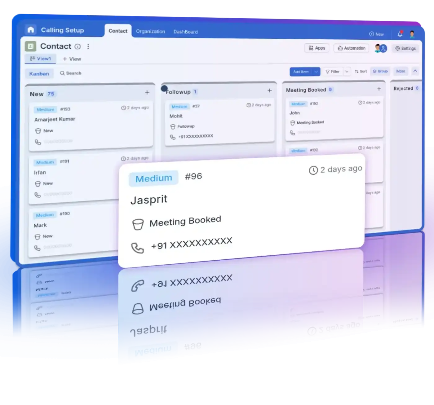 AI Calling integration workflow with Pronnel CRM.