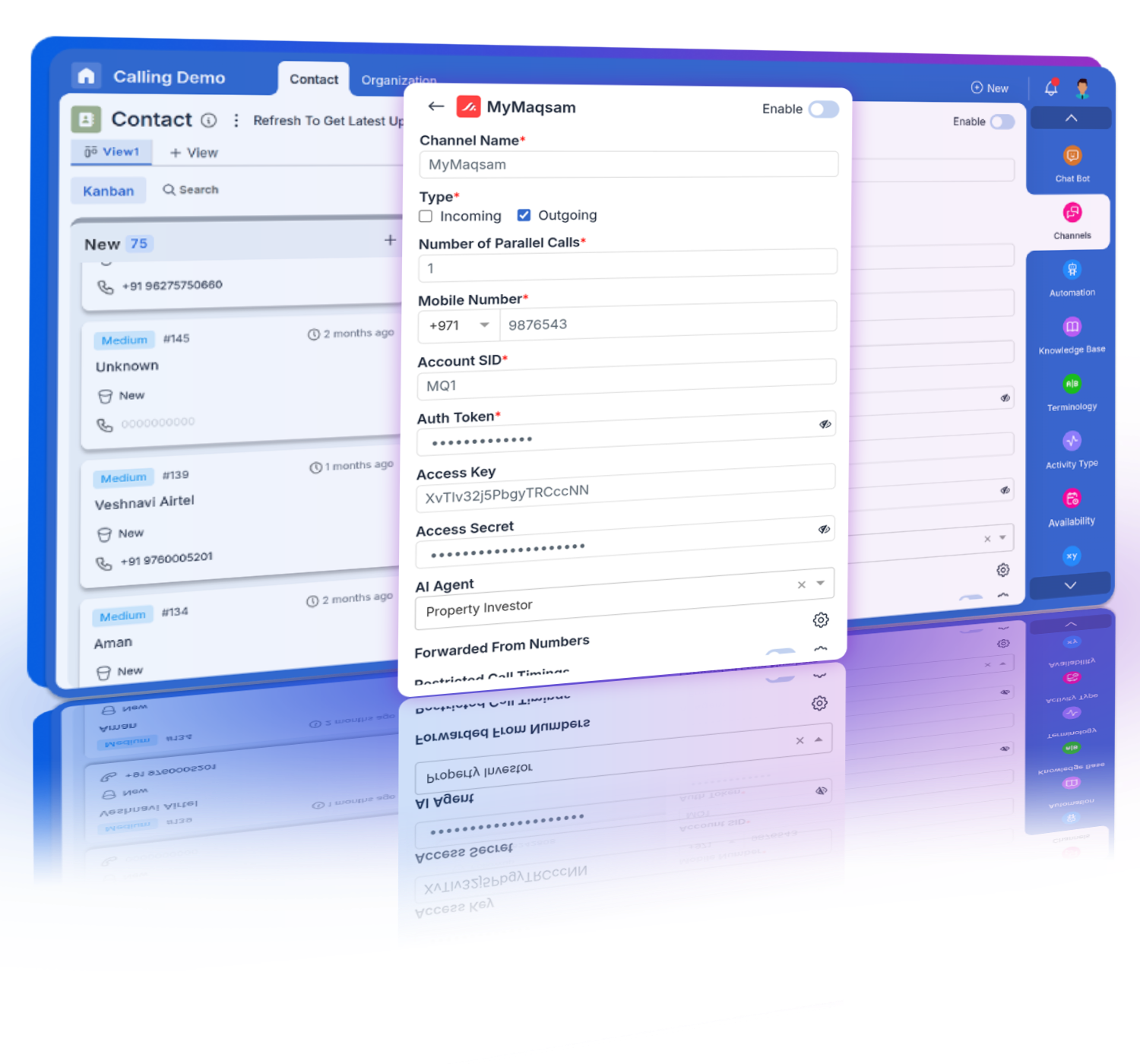 Connect Maqsam SIP, configure flows, go live.