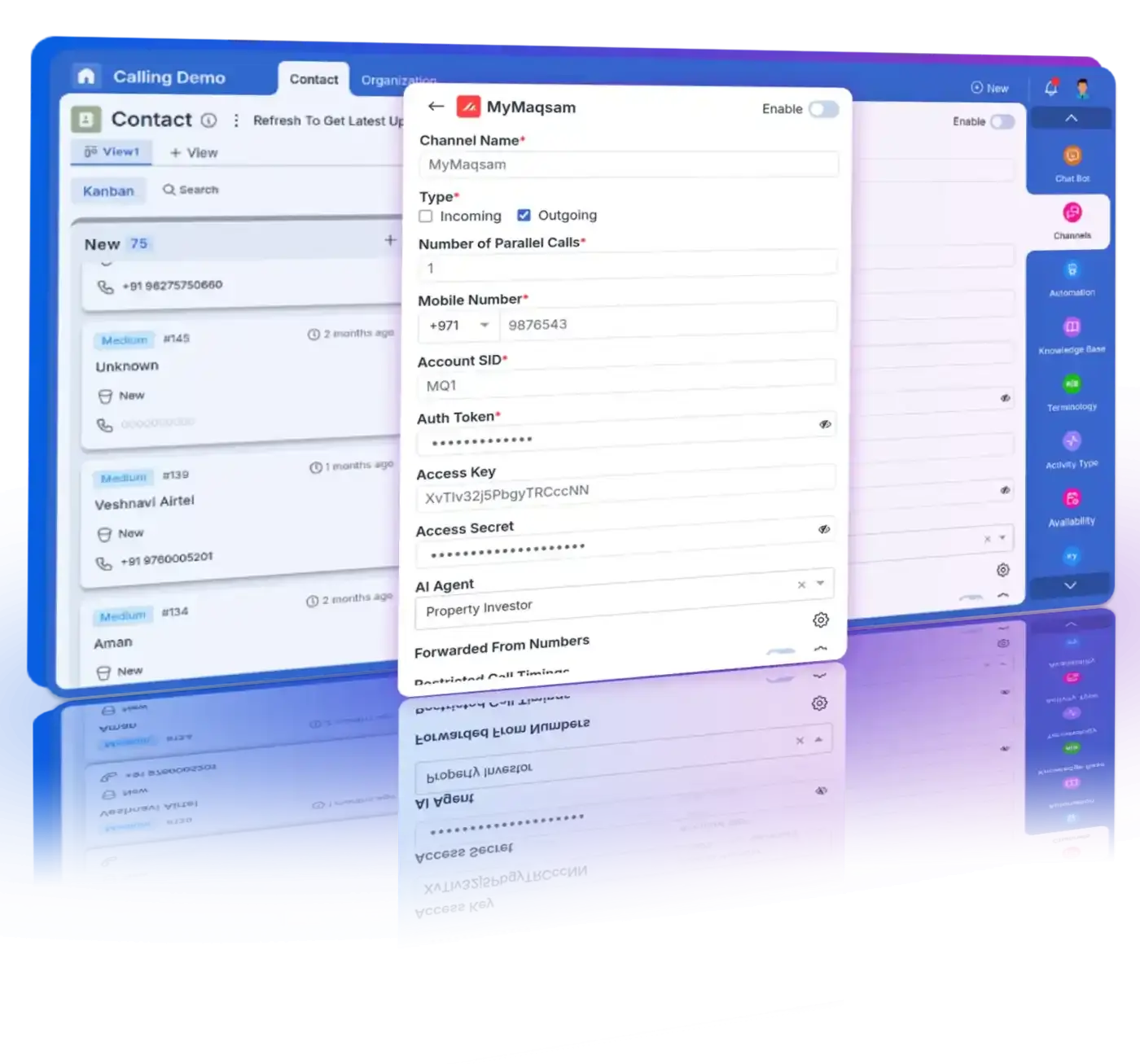Connect Maqsam SIP, configure flows, go live.