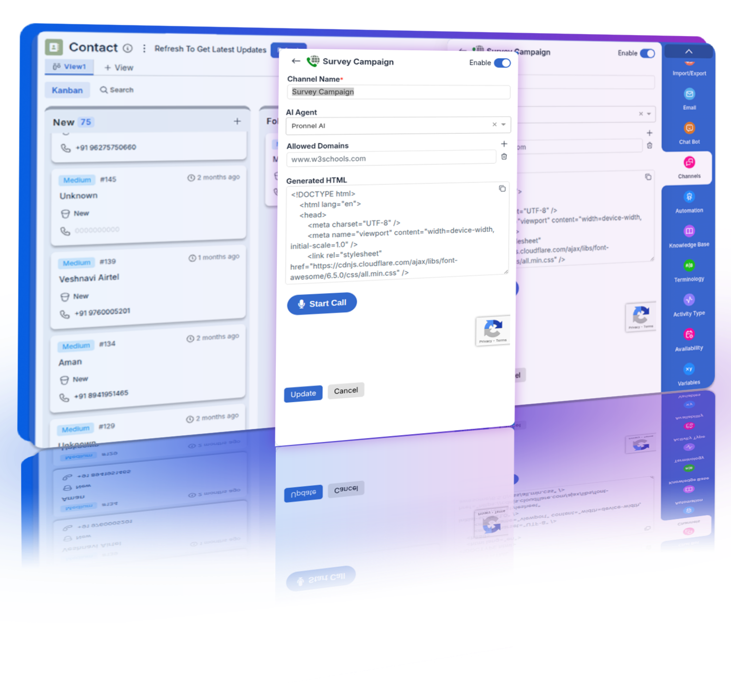 Outbound call management and campaign automation.