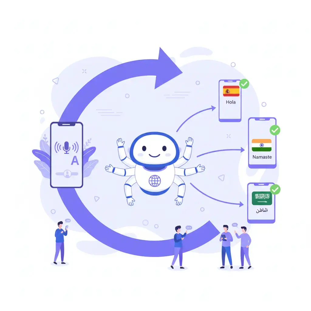 Automatic language detection and routing.