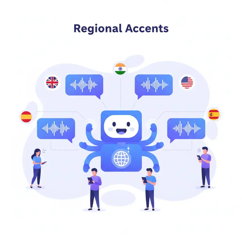 Regional accent selection for natural conversations.