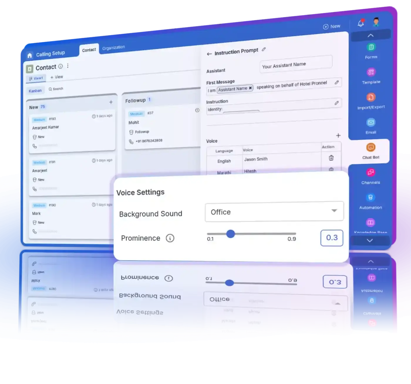 Clarity and compliance with background ambience.