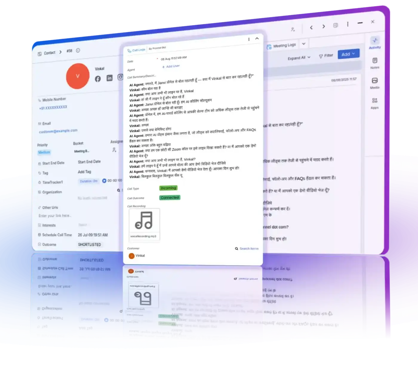 Seamless context transfer and handoff to human agents.
