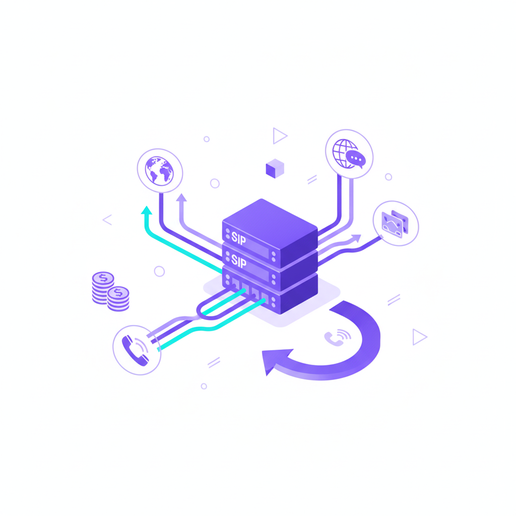 SIP trunk configuration UI.