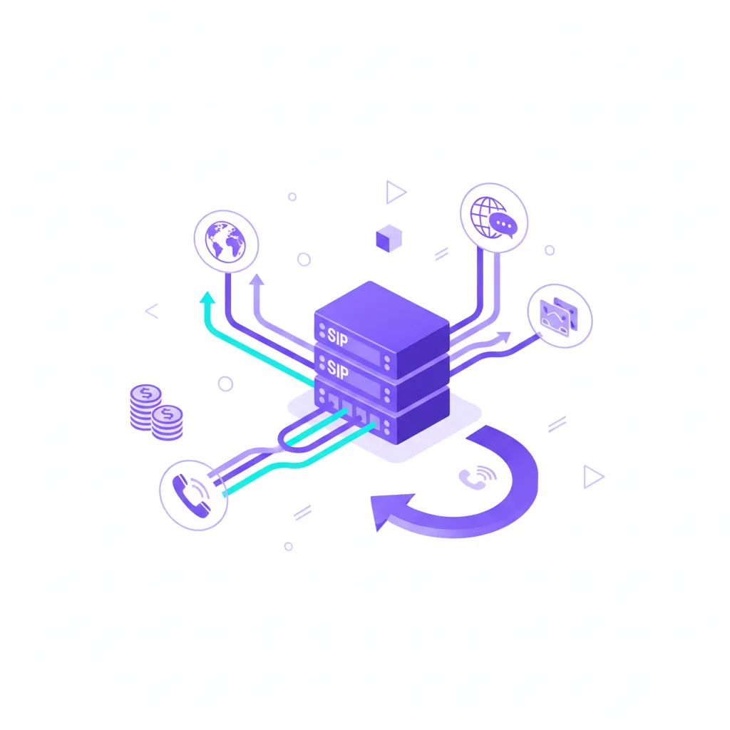 SIP trunk configuration UI.