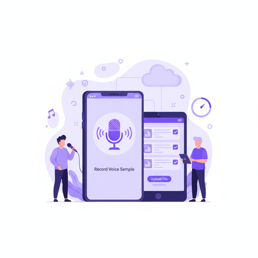 Upload or record custom voice samples.