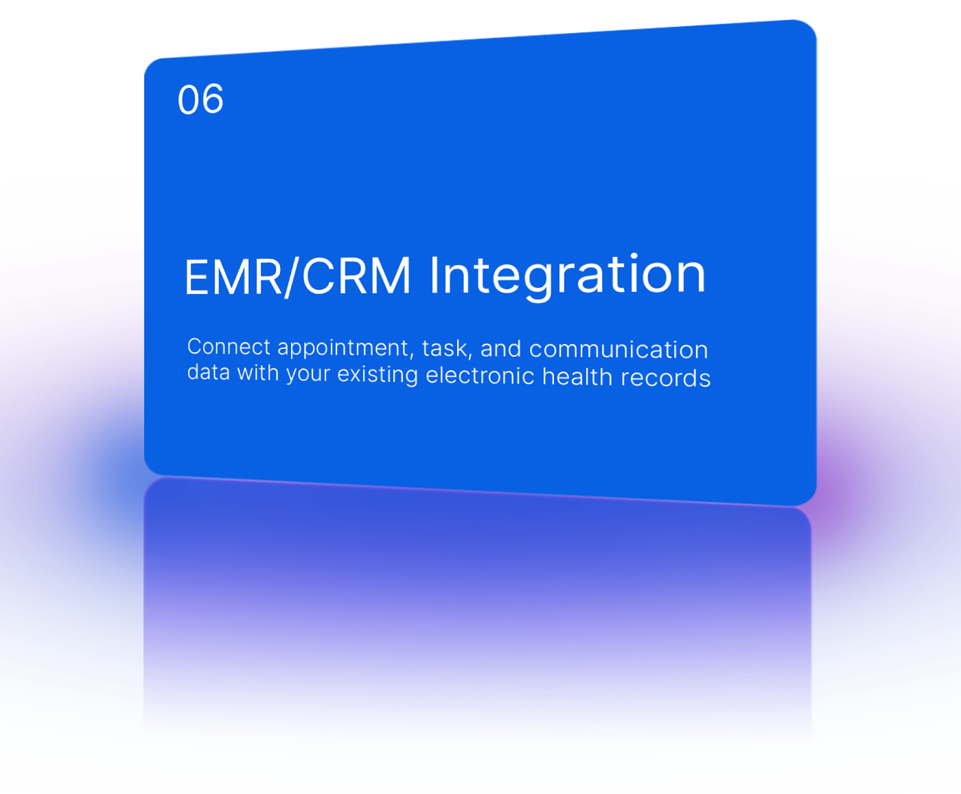 Sync bookings with EMR/CRM and calendars