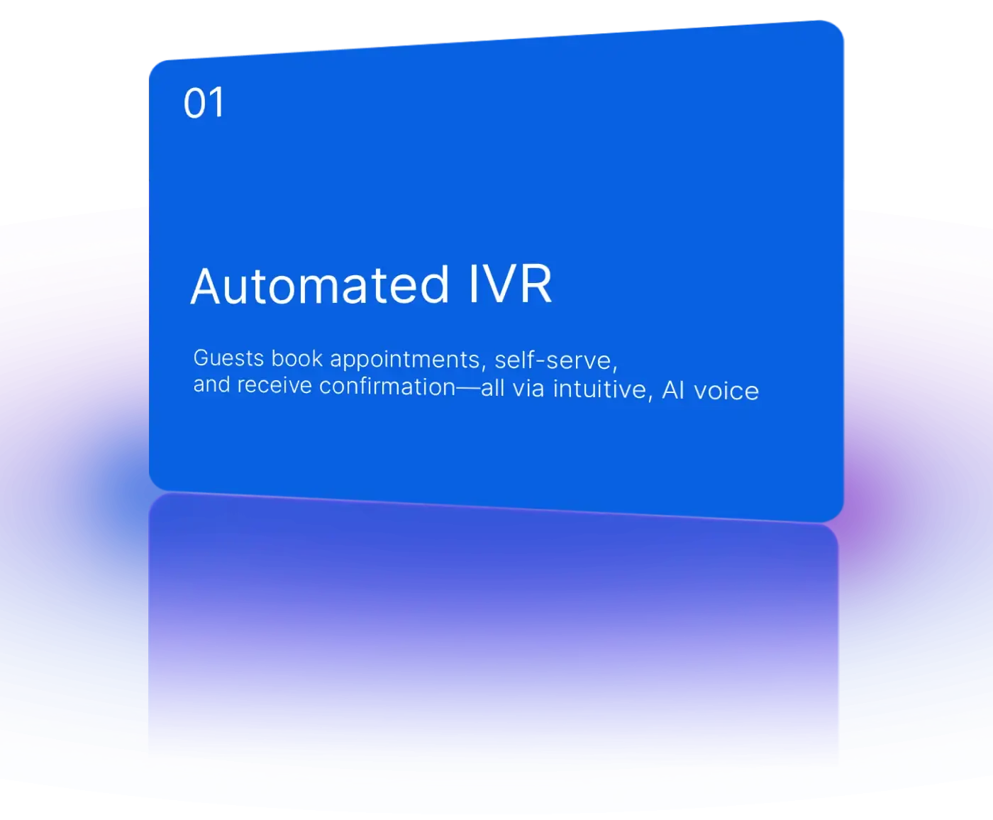 Automated IVR for spa appointment booking
