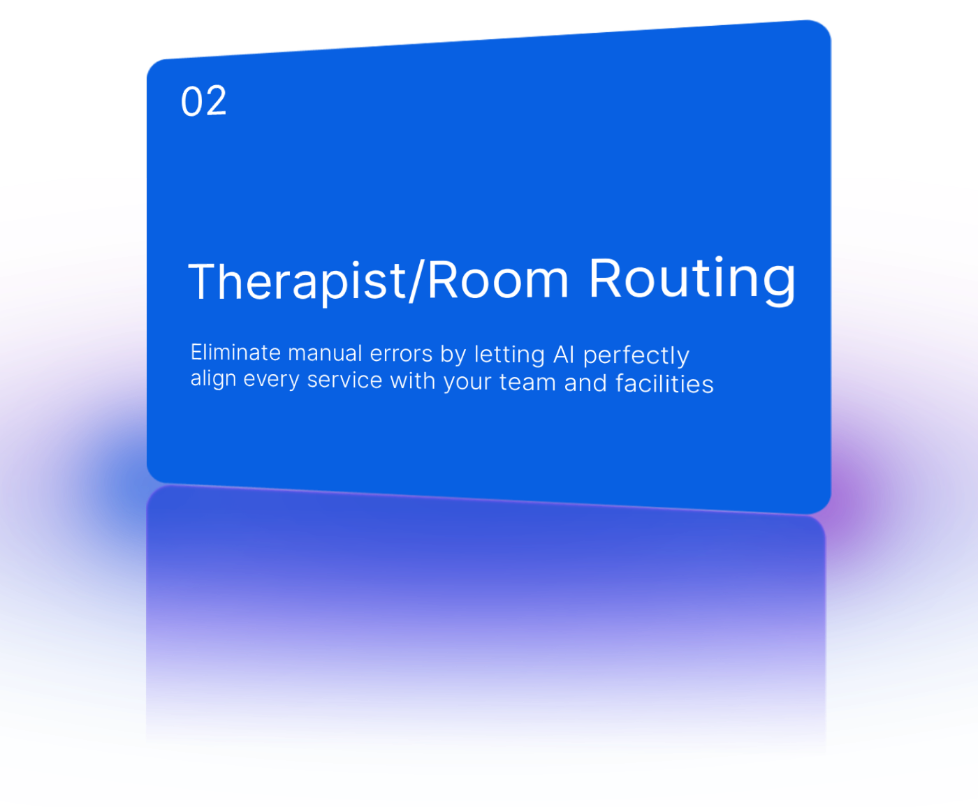 Match by therapist skills, room, and service duration