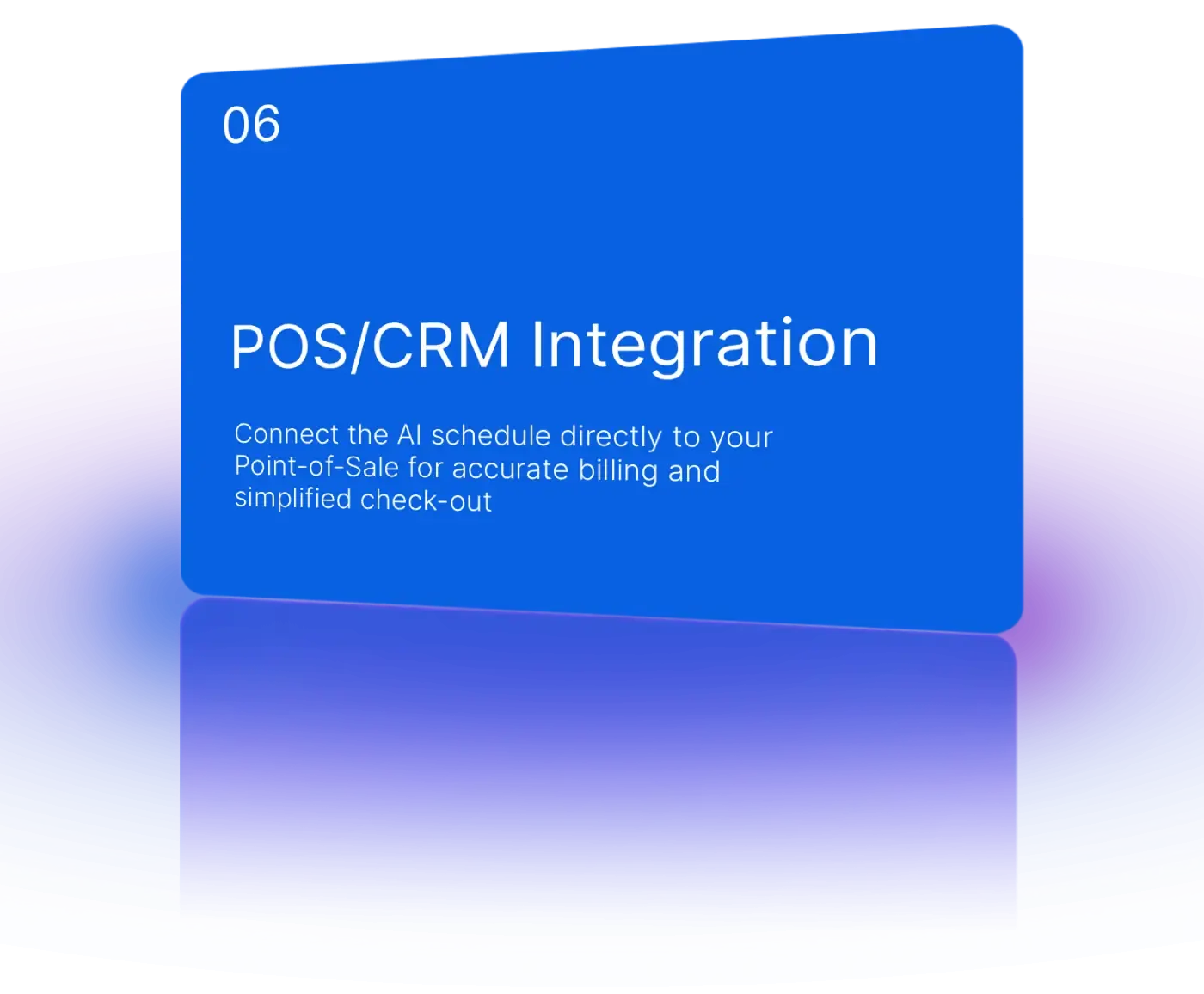 Sync bookings with POS/CRM and calendars