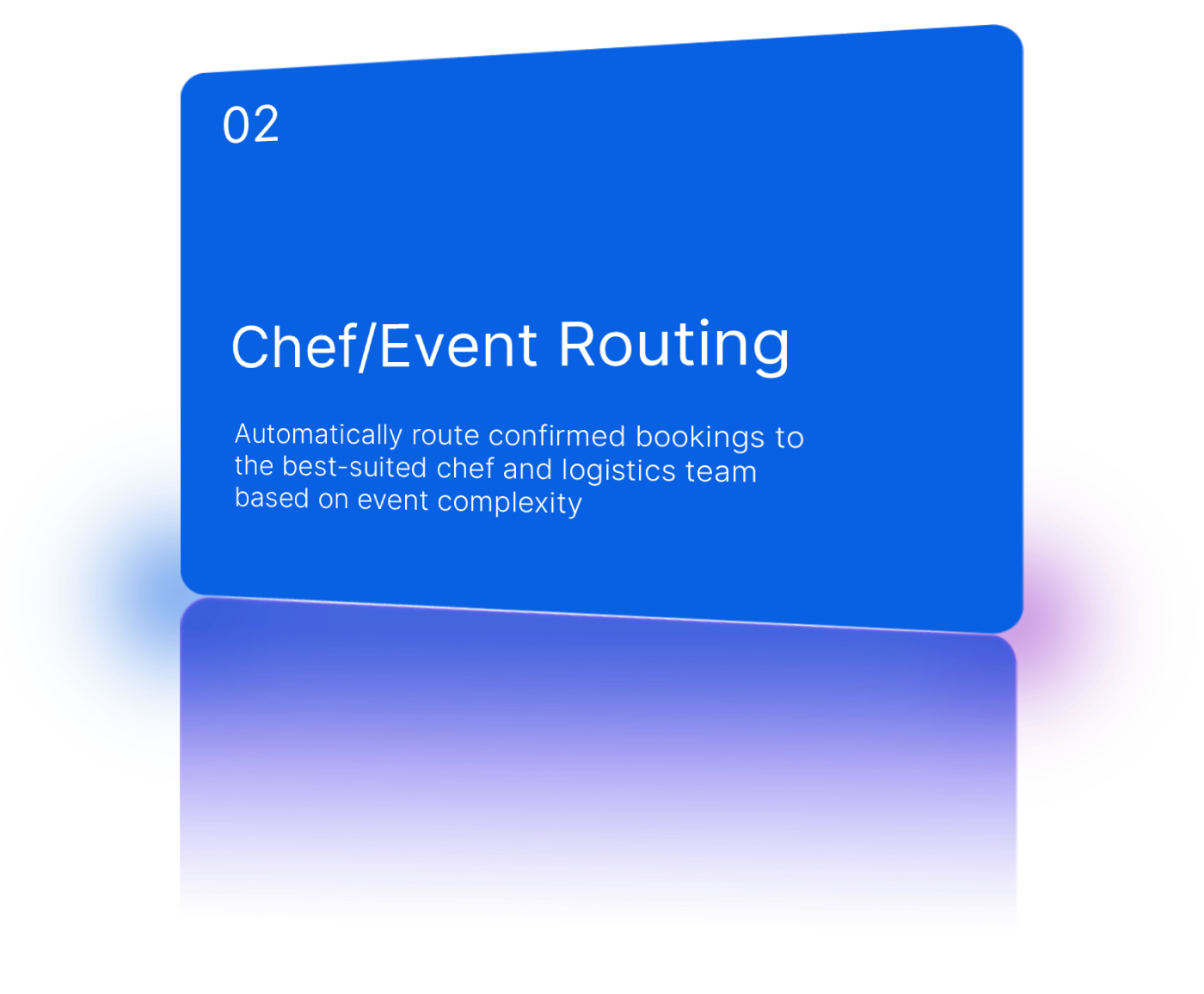 Match by chef expertise, cuisine type, and event size