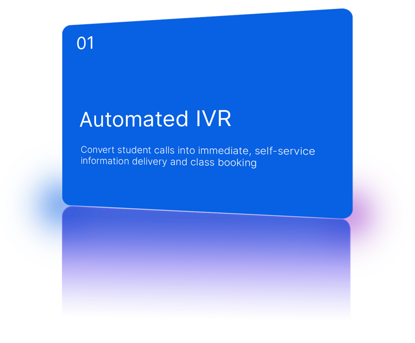 Automated IVR for coaching center bookings
