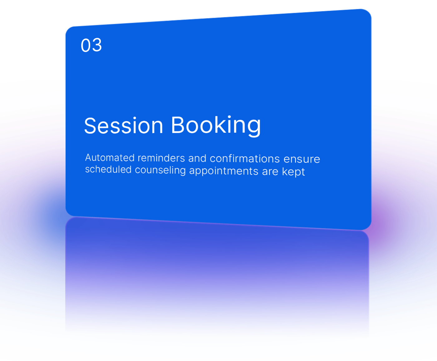 Automated session booking and confirmation reminders