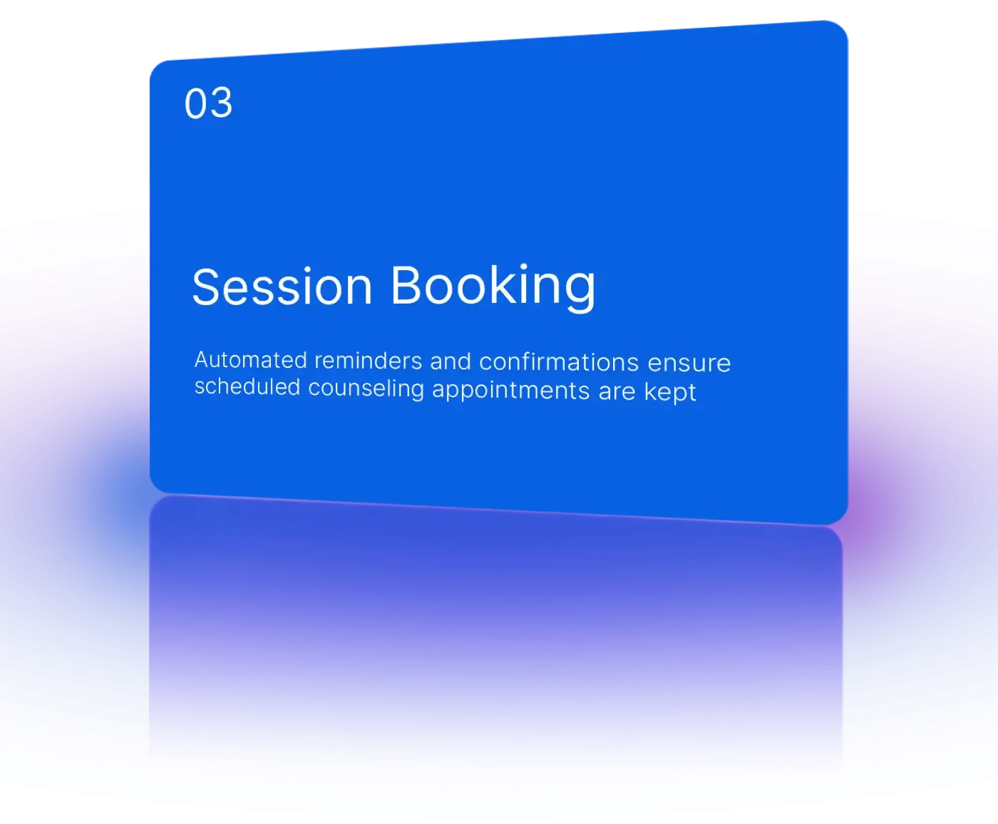 Automated session booking and confirmation reminders