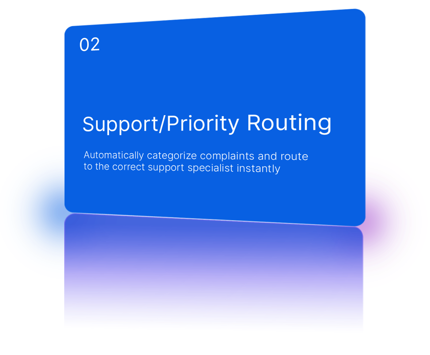 Match by support expertise, complaint priority, and customer tier
