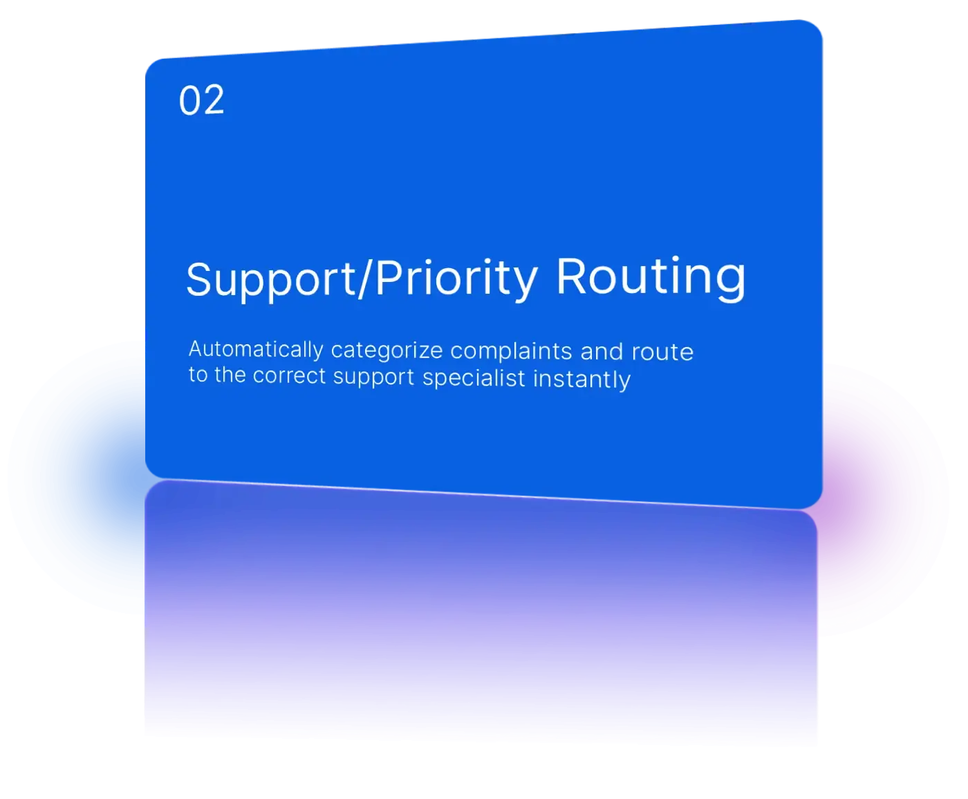 Match by support expertise, complaint priority, and customer tier