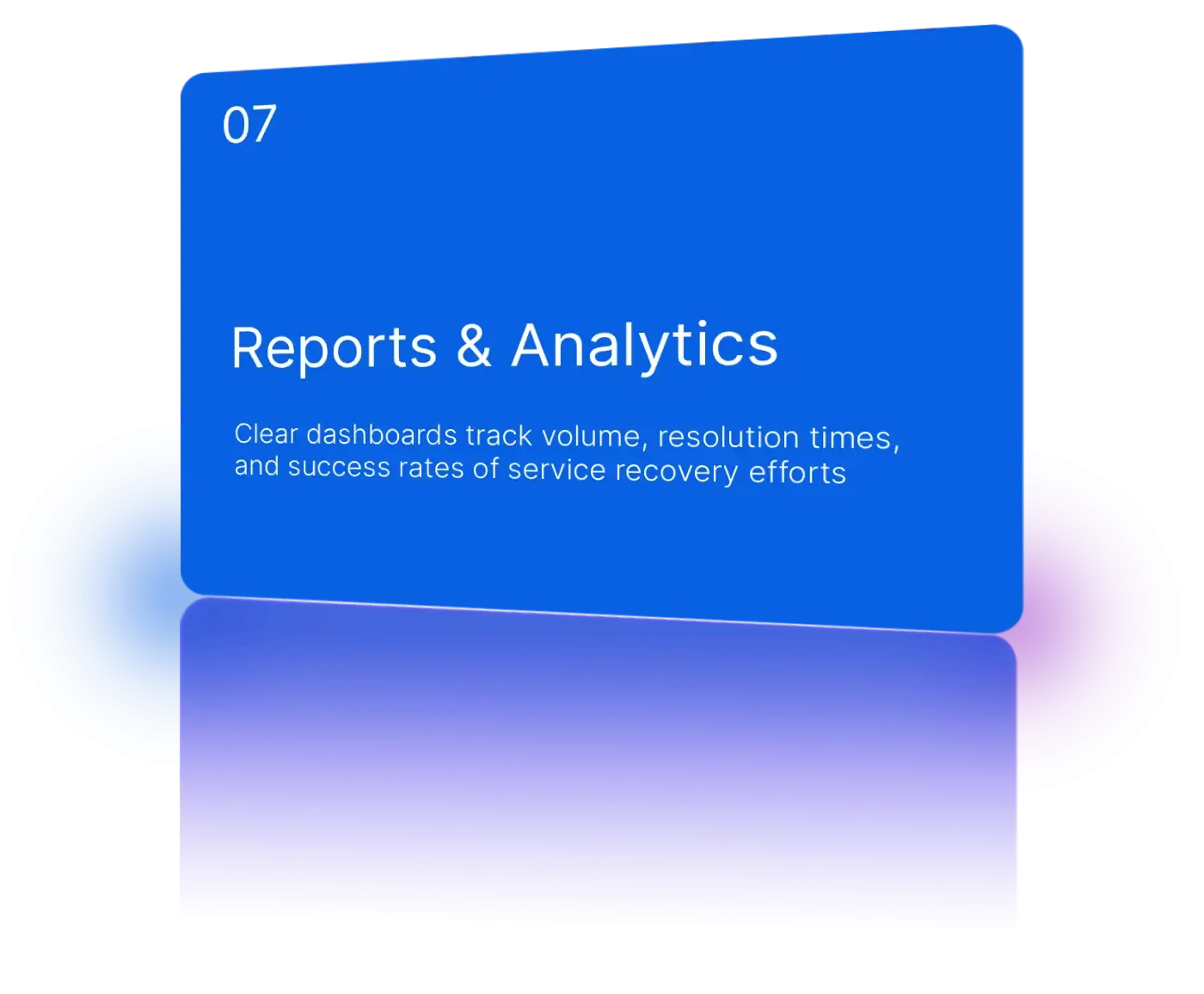 Track resolution times, customer satisfaction, and complaint trends
