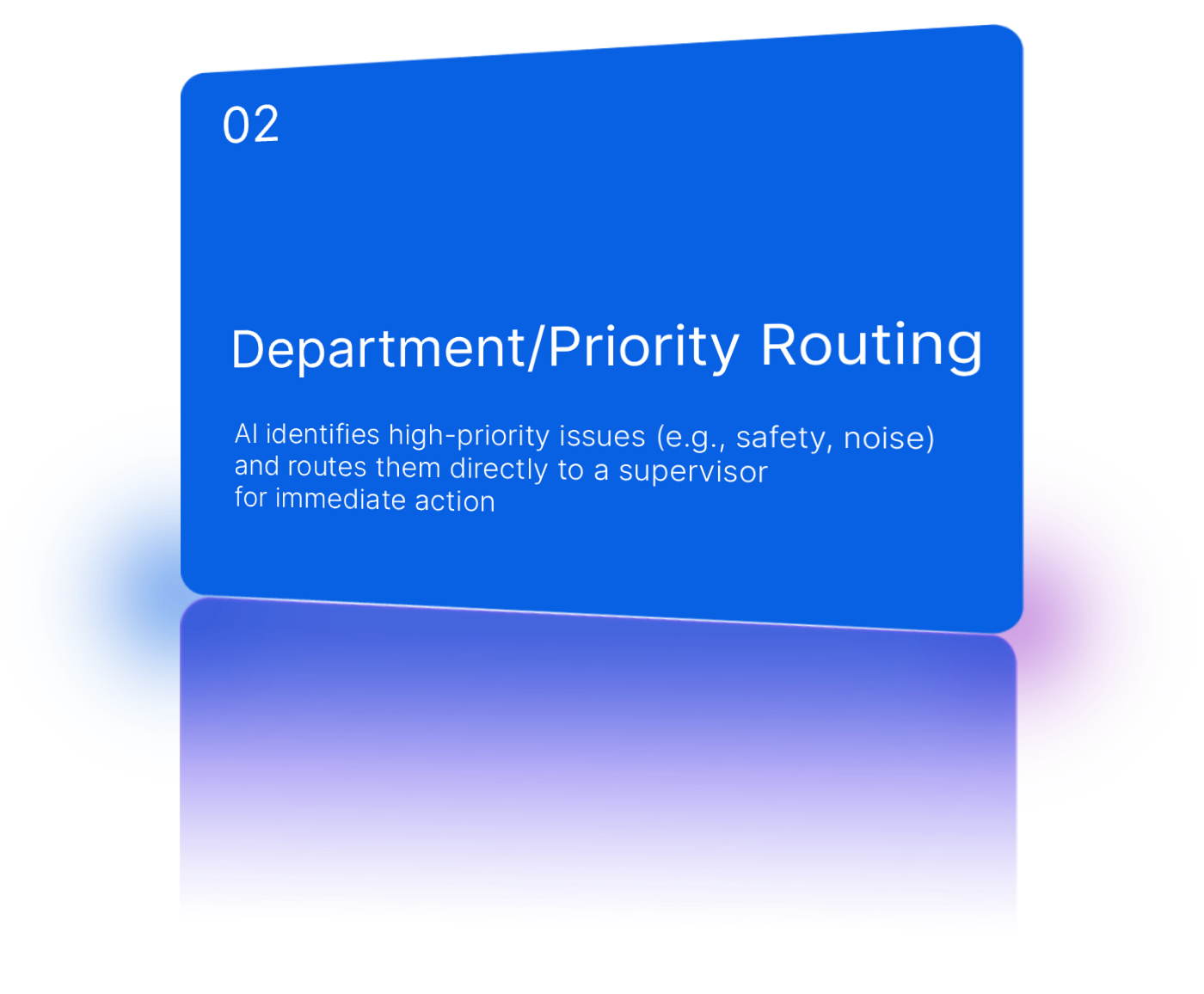 Match by department expertise, issue priority, and guest status