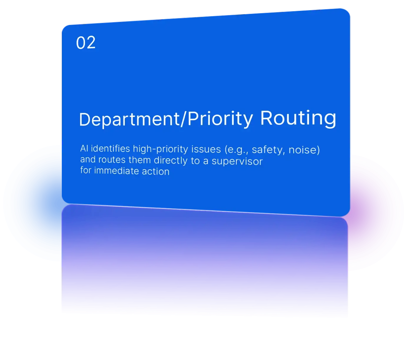 Match by department expertise, issue priority, and guest status