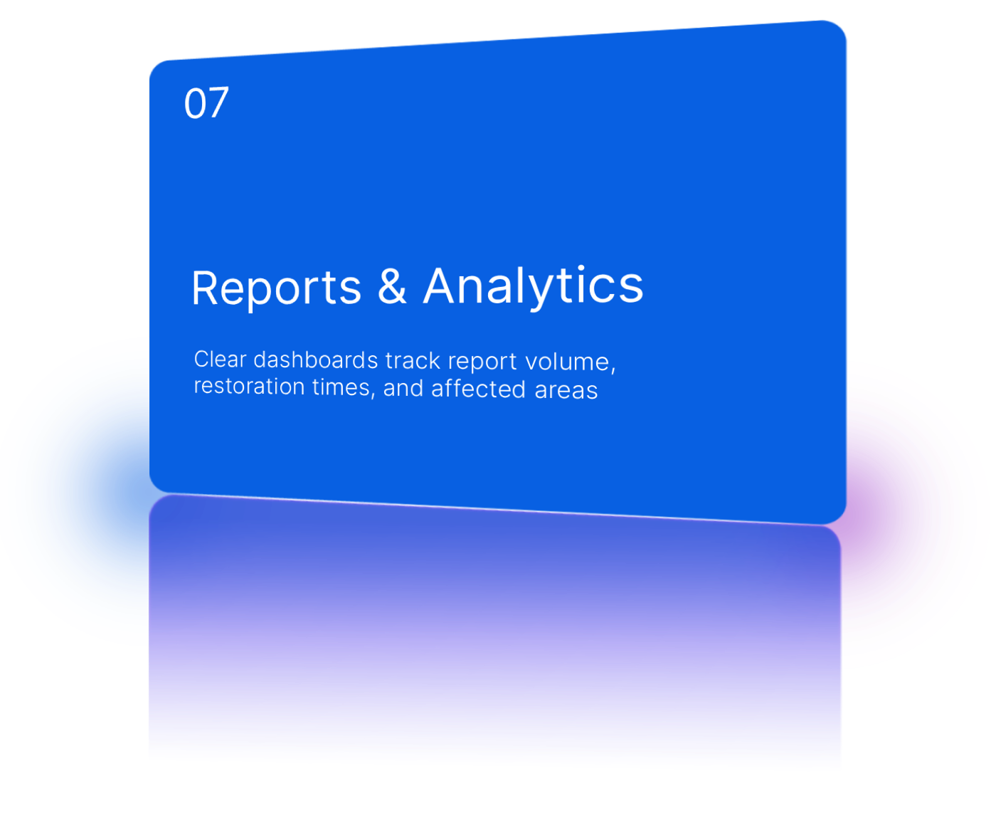 Track restoration times, customer satisfaction, and outage trends