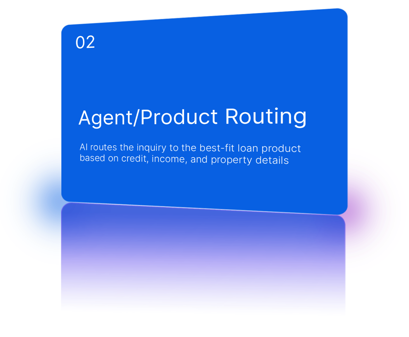Match by agent expertise, loan product type, and customer segment
