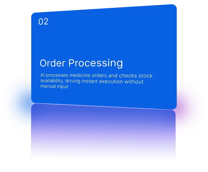 AI automatically processes new medicine orders and prescription requests