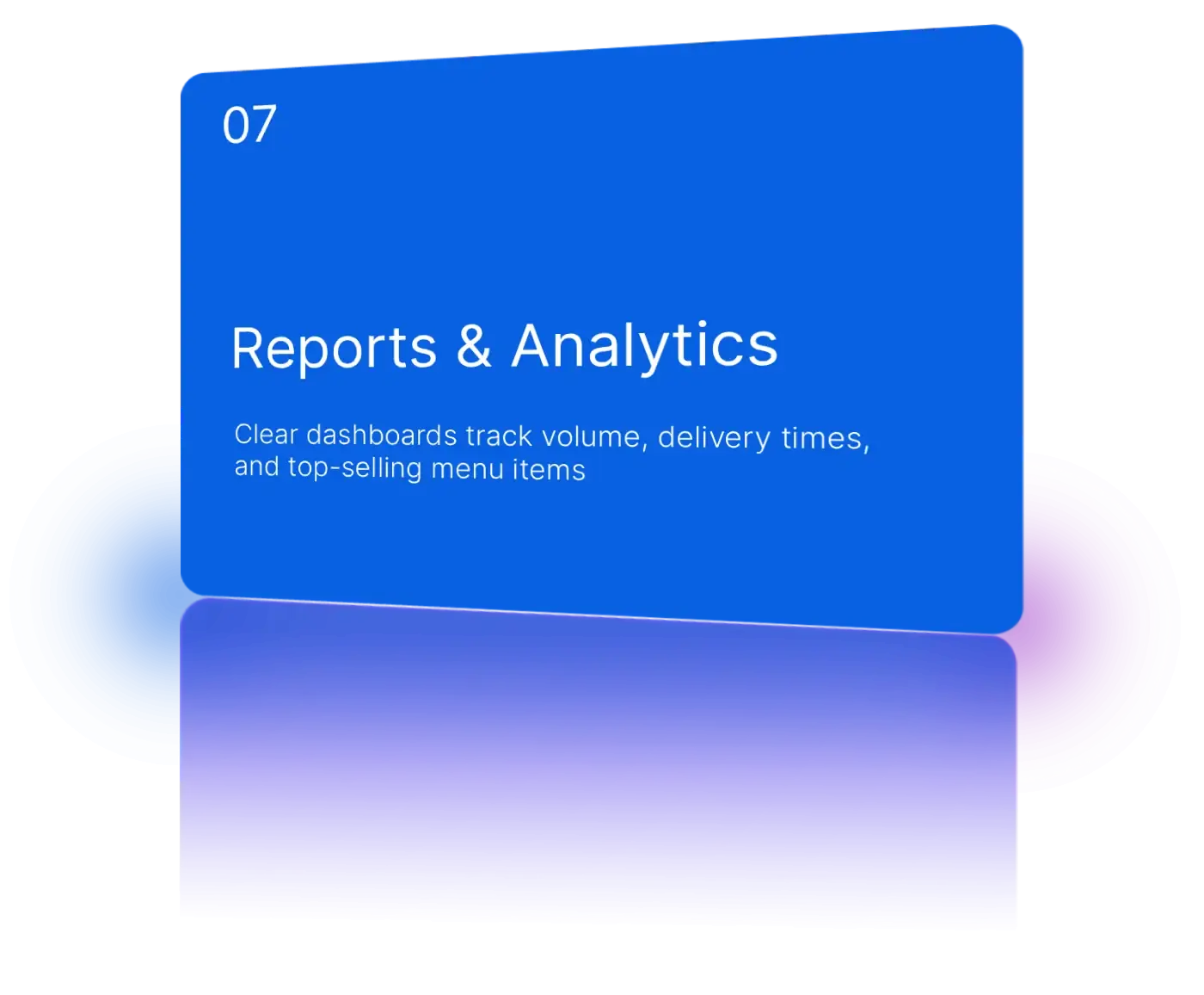 Track order times, preparation efficiency, and guest satisfaction