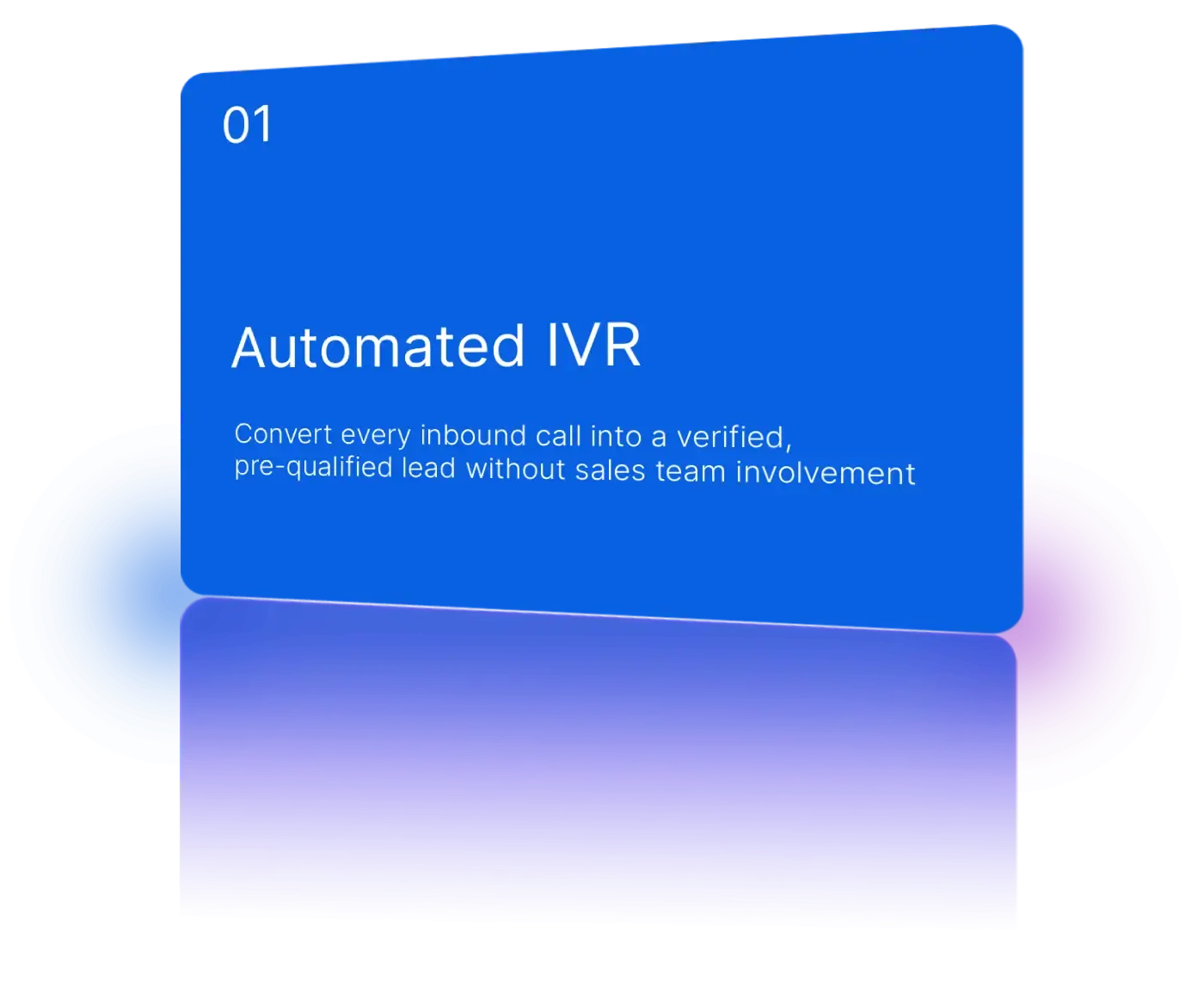 Automated IVR for CRM software enquiries