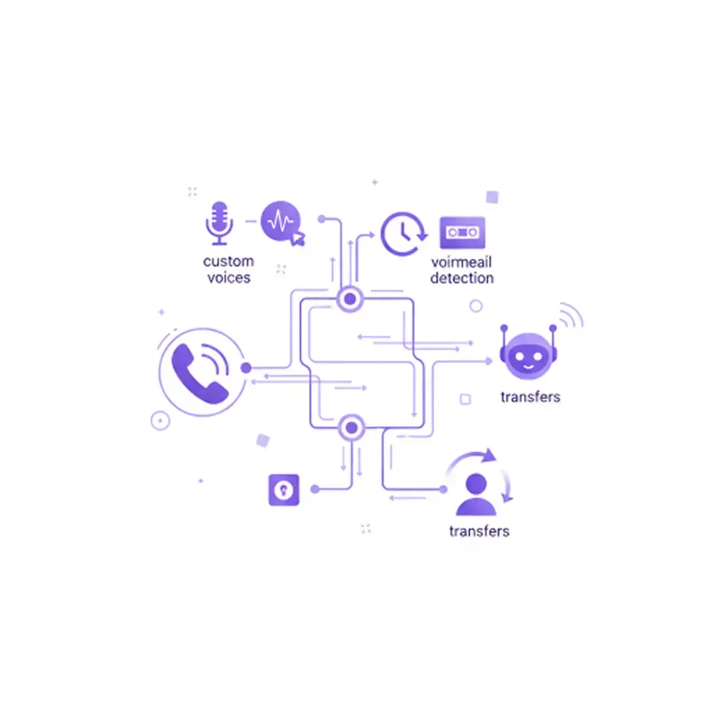 Visual call flows and routing.