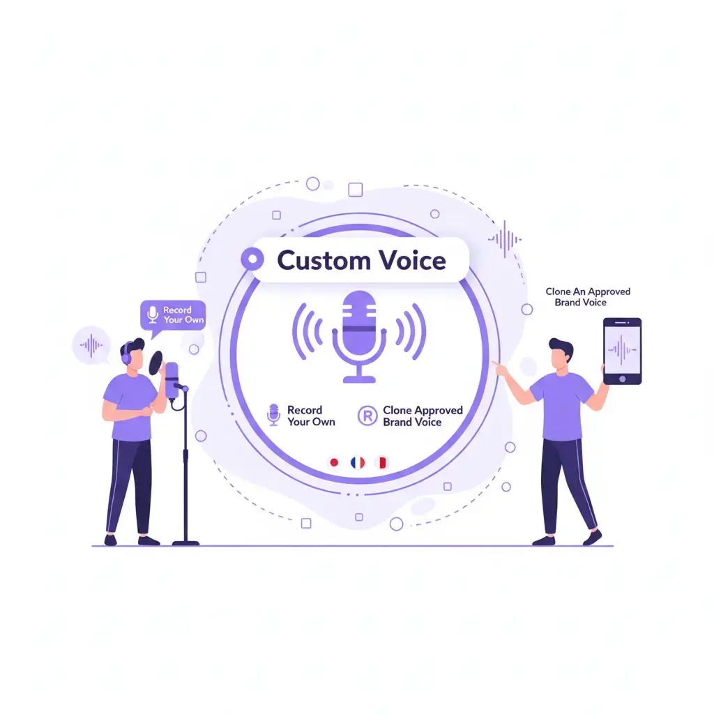 Custom voice setup screen.