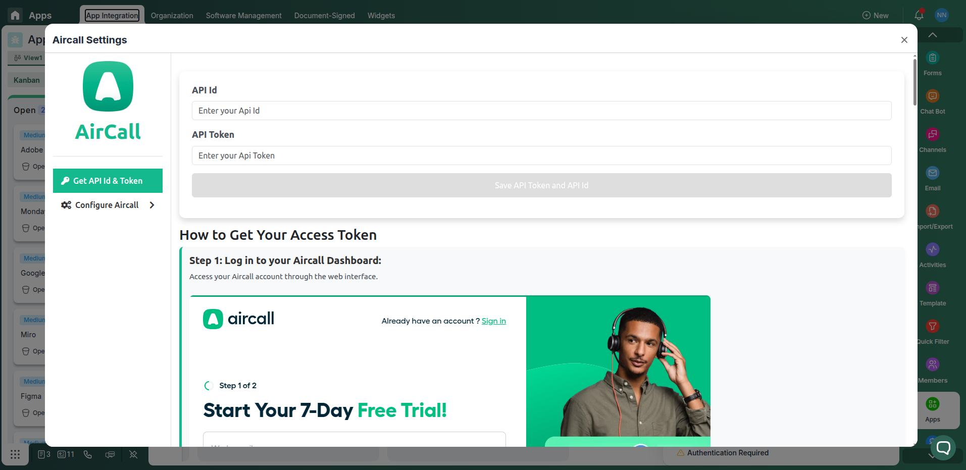 CallHippo integration card
