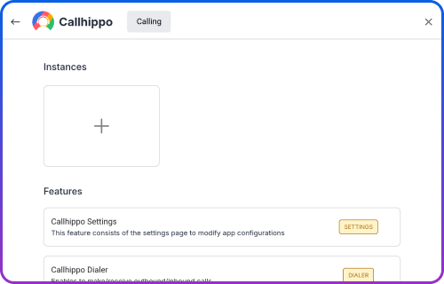 CallHippo Dashboard Integration