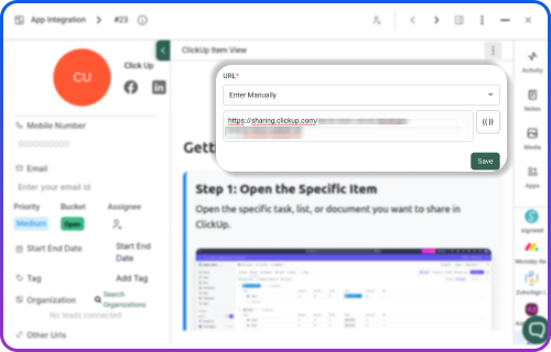 Clickup Dashboard Integration