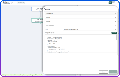 Form Workflow Integration