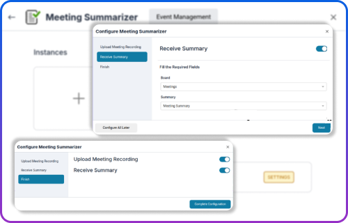 Meeting Summarizer Processing Tracking