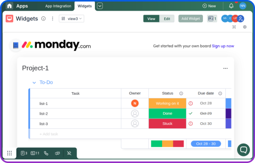 Monday Widgets