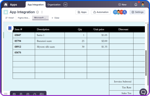 MS Word & Excel Widgets