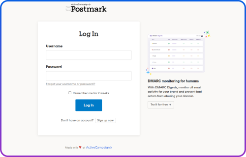 Postmark Dashboard Integration
